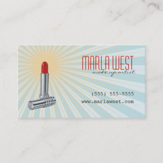 Vintager Lippenstift-Retro Visitenkarte