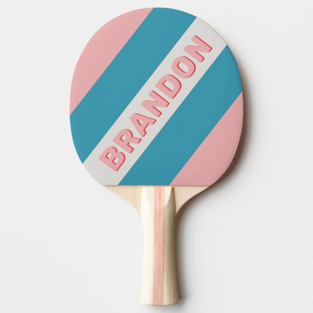 Vintager Lipstick fett mit Name gestrichen Tischtennis Schläger (Vorderseite)