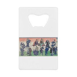 Vintager lithografischer Triptychon, Chotto Hitoku Geldbeutel Flaschenöffner