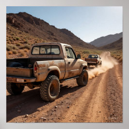 Vintager LKW auf der Chase Poster