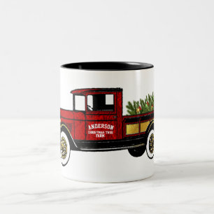 Vintager LKW-Bauernhof Zweifarbige Tasse