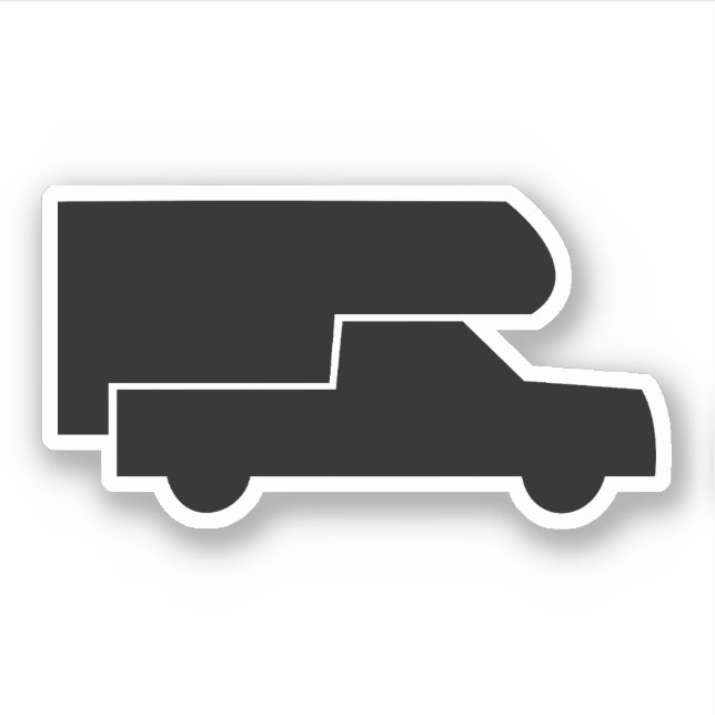 Vintager LKW-Camper Aufkleber (Vorderseite)