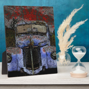 Vintager LKW Fotoplatte