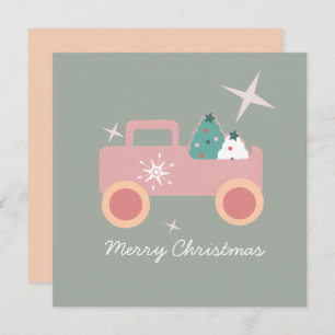 Vintager LKW Groovy Weihnachtskekse Karte