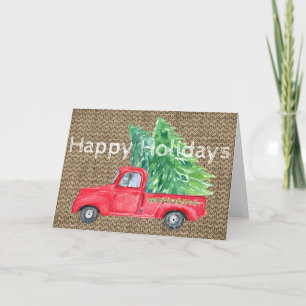 Vintager LKW-Grußkarte Karte