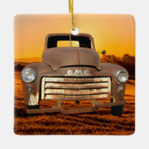 Vintager LKW-LKW-LKW Keramikornament