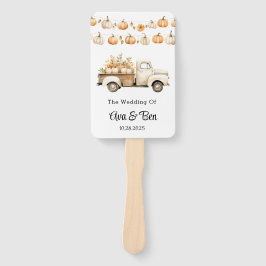 Vintager LKW mit Pumpkins Hochzeit Fächer