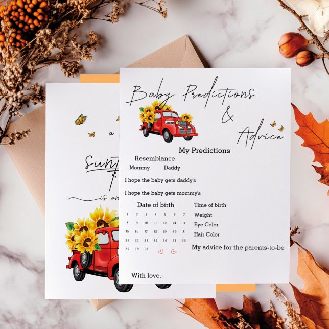 Vintager LKW mit Sonnenblumen Vorhersagespiel (Von Creator hochgeladen)