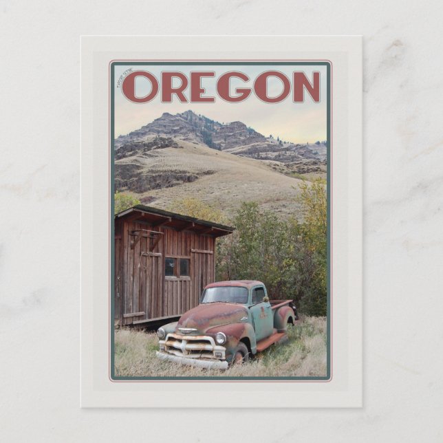 Vintager Lkw Oregon Postkarte (Vorderseite)