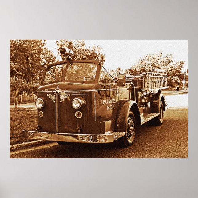 Vintager LKW Poster (Vorne)
