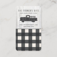 Vintager LKW Schwarz-weiß Büffalo Karierte Holzfar