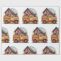 Vintager Lkw und Jagdhund im Herbst, Herbst,