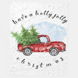 Vintager LKW Weihnachten im Jolly Fleecedecke