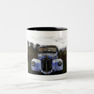 Vintager LKW Zweifarbige Tasse