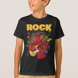 Vintager Lobsterrocker auf Gitarre T-Shirt