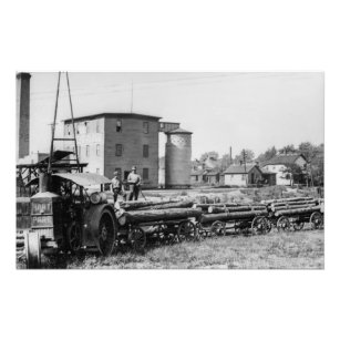 Vintager Logistikzug Marine City Michigan Fotodruck