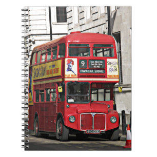 Vintager Londoner Bus Notizblock
