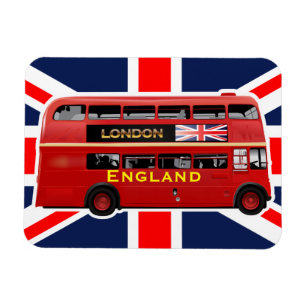 Vintager Londoner Doppeldecker Magnet