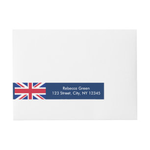 Vintager Londoner Fashion britischer Fahne Gewerks Rundum-Adressaufkleber