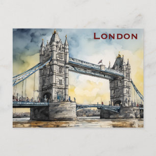 Vintager Londoner Tourismus Postkarte
