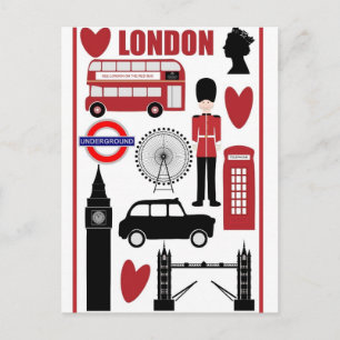 Vintager Londoner Tourismus Postkarte