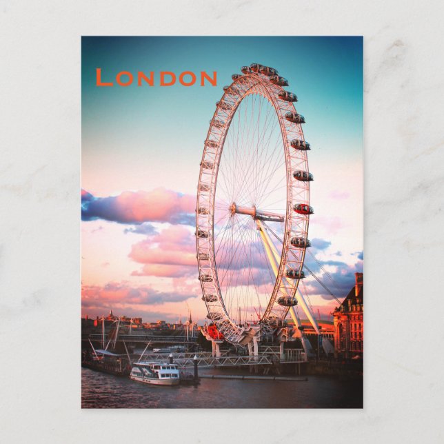Vintager Londoner Tourismus Postkarte (Vorderseite)