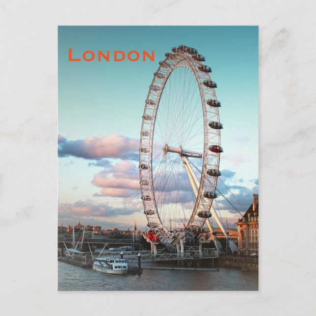 Vintager Londoner Tourismus Postkarte (Vorderseite)