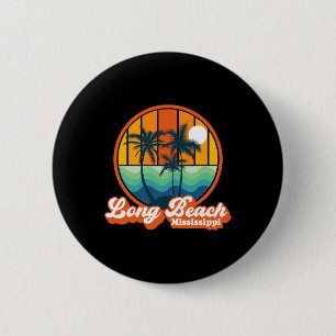 Vintager Long Beach Mississippi Sommer 90er Jahre Button