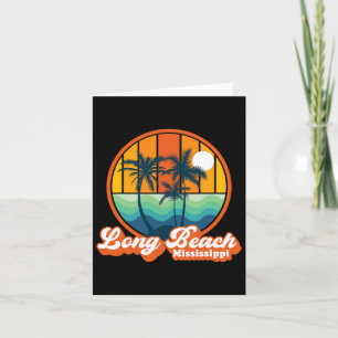 Vintager Long Beach Mississippi Sommer 90er Jahre Karte
