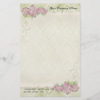 Vintager Look Blumenblauer Hydrangea Blume wirbeln Briefpapier