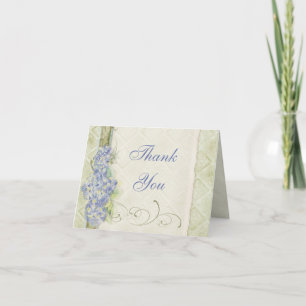 Vintager Look Blumenblauer Hydrangea Blume wirbeln Dankeskarte
