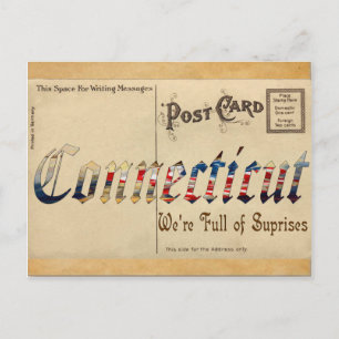 Vintager Look Connecticut alte Postkarte