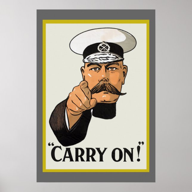 Vintager Lord Kitchener trägt auf Plakat (Vorne)