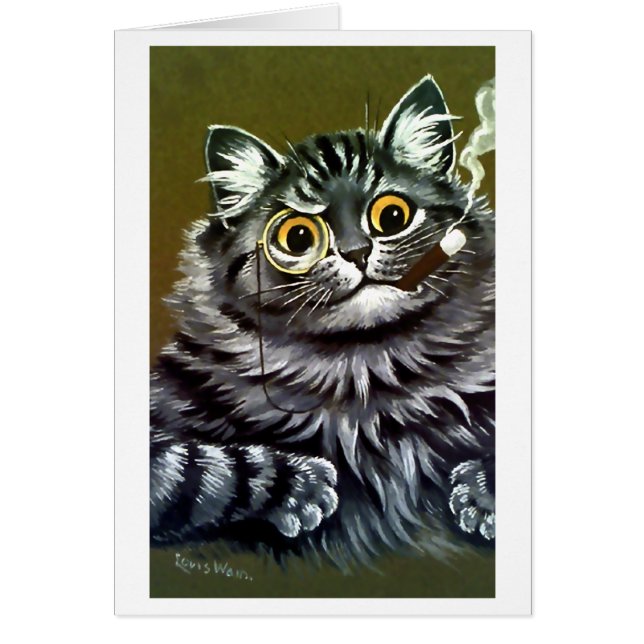 Vintager Louis Wain ließ mich Katzen-Karte denken (Vorne)