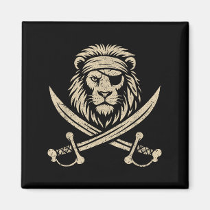 Vintager Löwenanteil Safari-Tier Magnet