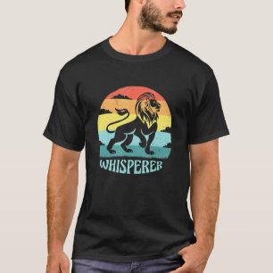 Vintager Löwenflüster Cool Retro Sonnenuntergang L T-Shirt