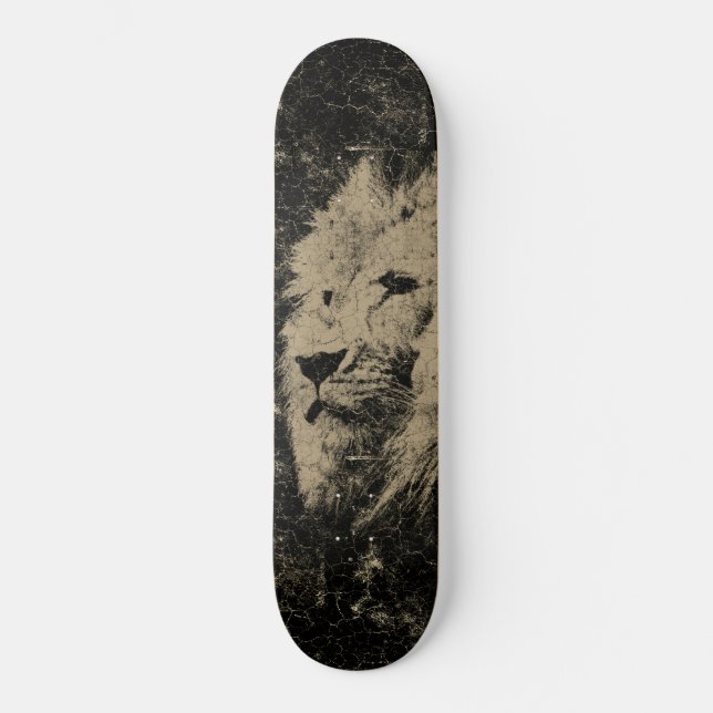Vintager Löwenkopf Skateboard (Vorderseite)