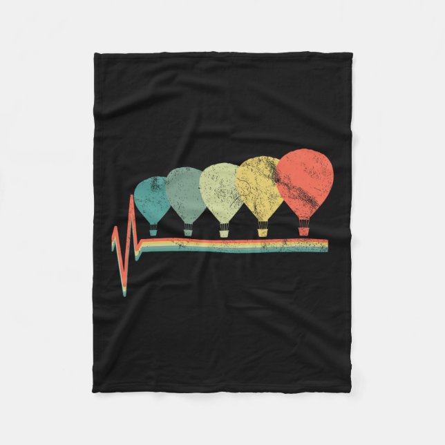Vintager Luftballon-Pilot-Aviator Fleecedecke (Vorderseite)