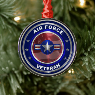 Vintager Luftwaffenveteran Weihnachten Ornament Aus Metall