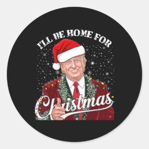 Vintager lustiger Humor Trump, werde ich für Chri Runder Aufkleber