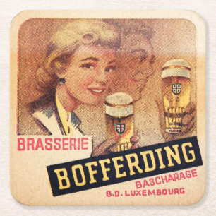 Vintager luxemburgischer Untersetzer für das Bier