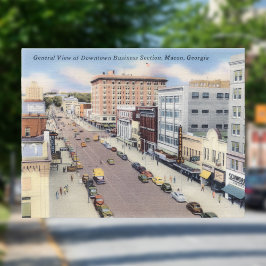 Vintager Macon, Georgien Postkarte