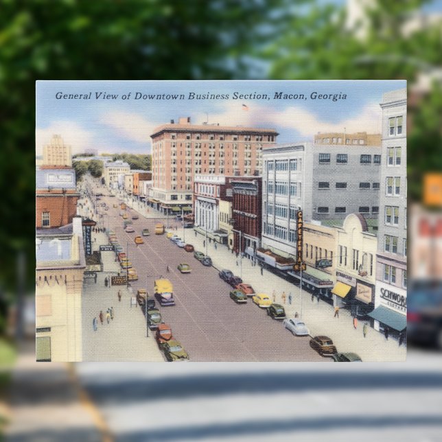 Vintager Macon, Georgien Postkarte (Von Creator hochgeladen)