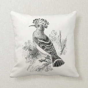 Vintager Madagaskarhoopoe-Vogel-personalisierte Kissen