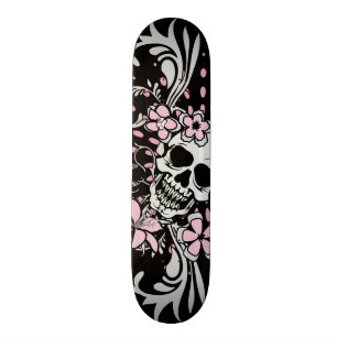 Vintager Mädchenschädel Skateboard