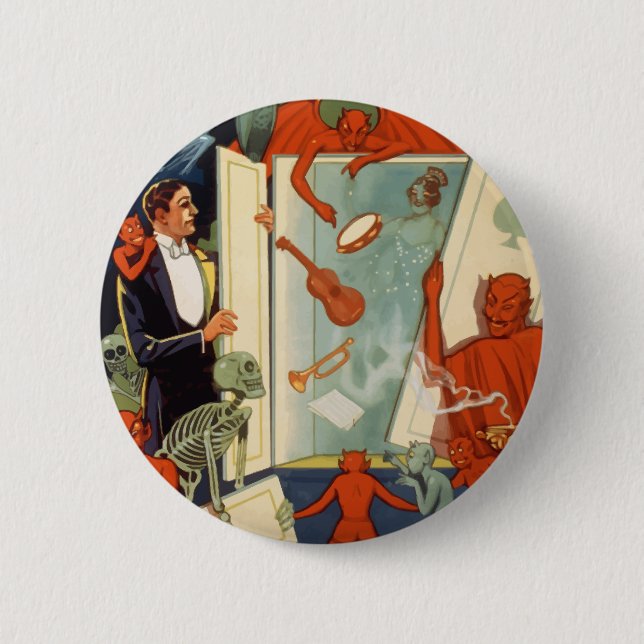Vintager Magier Carter the Great Magic Act Button (Vorderseite)