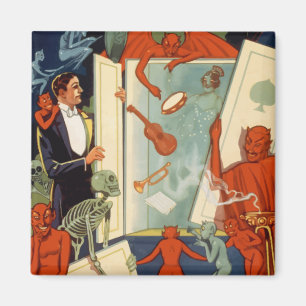 Vintager Magier Carter the Great Magic Act Magnet