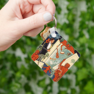 Vintager Magier Carter the Great Magic Act Schlüsselanhänger