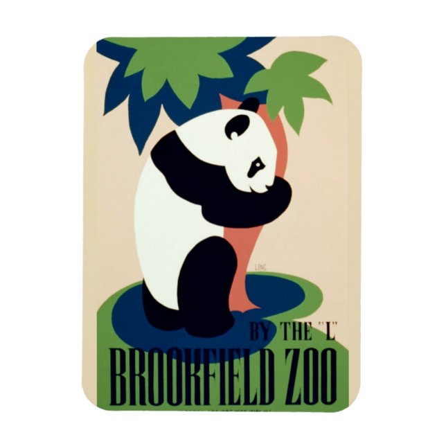 Vintager Magnet "Brookfield Zoo" (Vertikal)