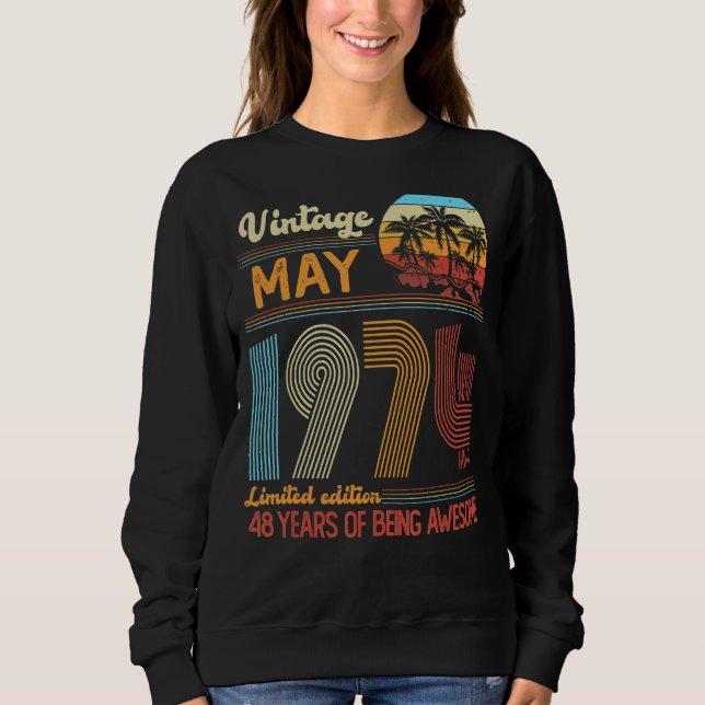 Vintager Mai 1974 Geburtstag 1 Sweatshirt (Vorderseite)